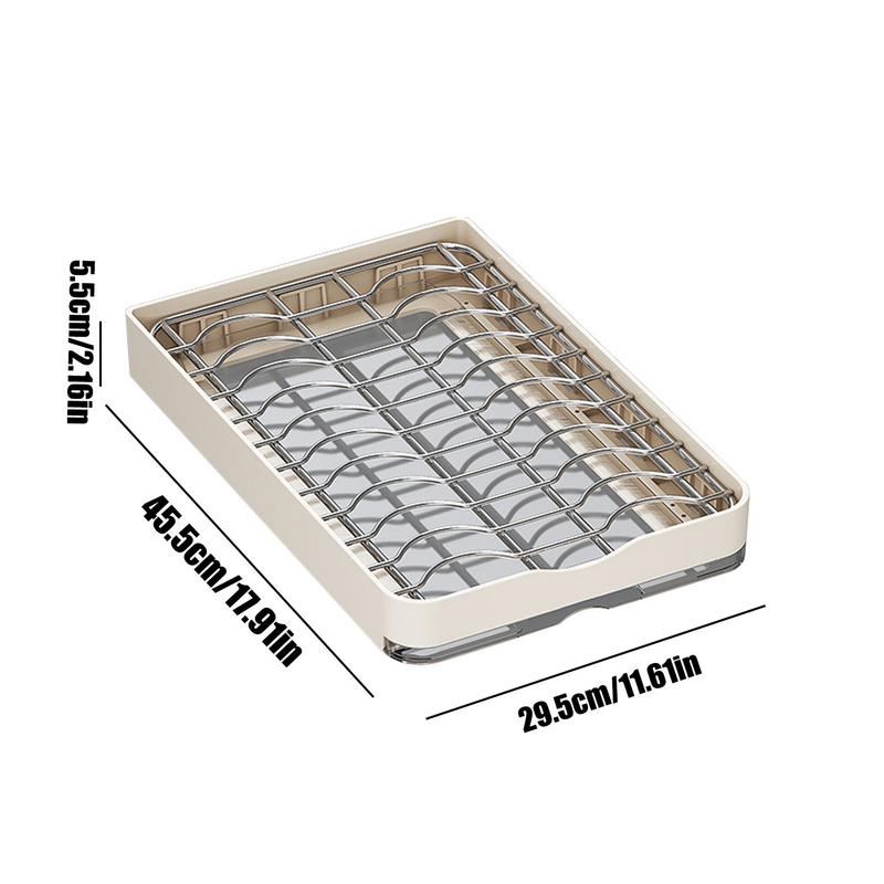 Pull Out Kitchen Cabinet Organizer Slide Out Dish Rack With Drainboard Drawer Organizer For Kitchen Bathroom Living Room Pantry