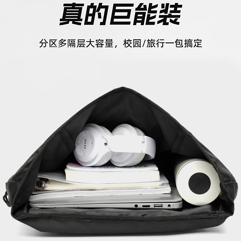 Roll-up backpack, premium sense, portable business trip backpack, women's waterproof large-capacity laptop bag