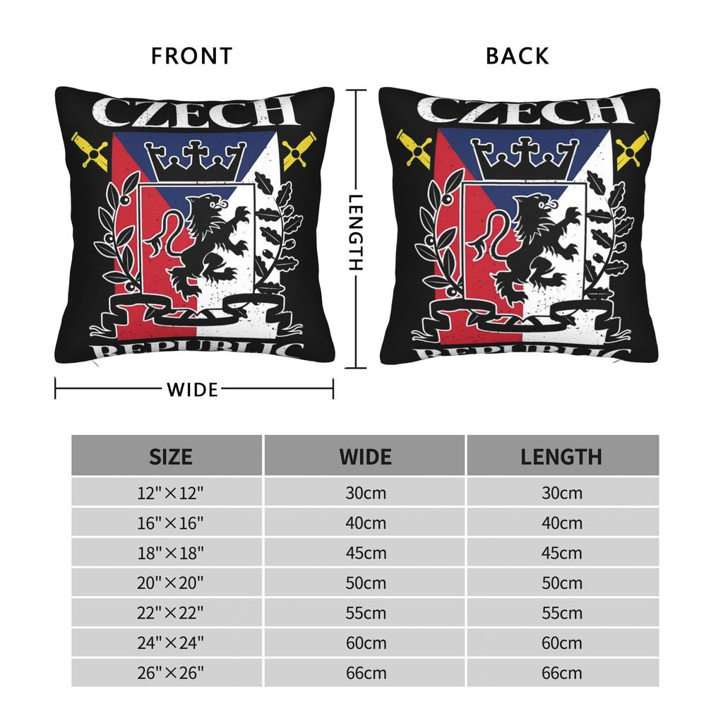Decorative Pillow Cover Czech Republic Coat Of Arms Product Home Throw Pillow Case Cover Square Multiple Sizes
