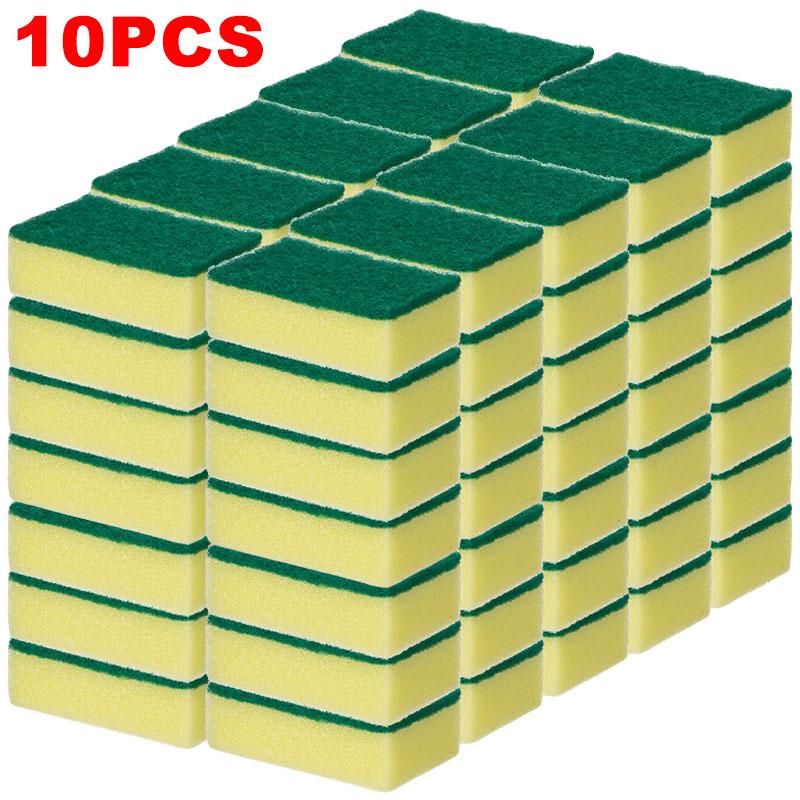 50/2 шт. Кухонная мягкая губка для мытья посуды, впитывающая, для чистки, для мытья кастрюль, от ржавчины, набор чистящих подушечек, бытовая чистящая щетка, губка