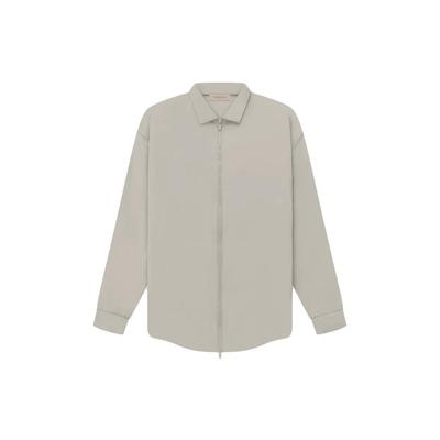 Essentials SS23 Prošívaná nylonová košilová bunda se stojáčkem Pánské svrchní oblečení Tělově šedá FOG-SS23-068