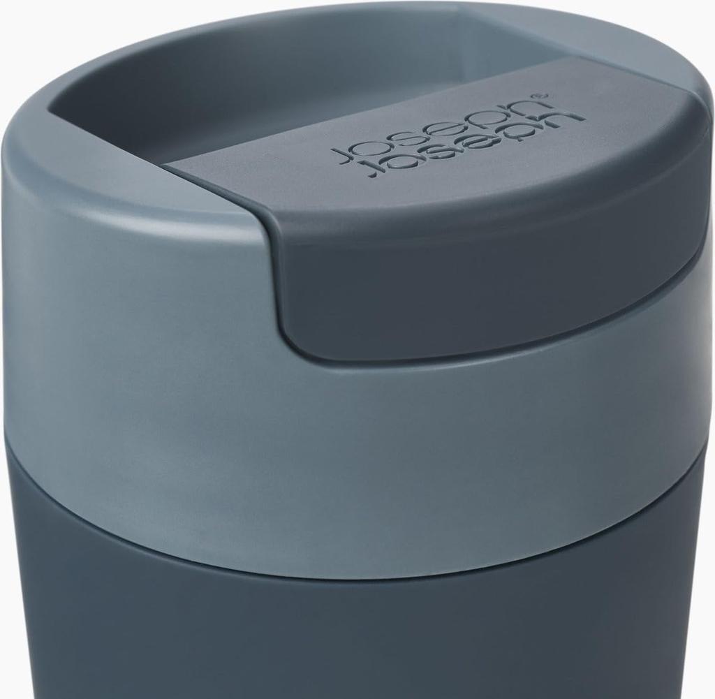 Joseph Joseph Travel Mug Blue Large Size 454ml Sipp BPA Free Dishwasher Safe Polypropylene 81132