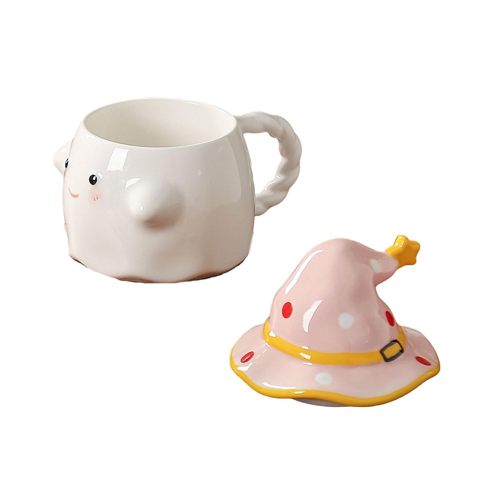 

Cartoon Halloween Coffee Cups 350ml Porcelains Afternoon Teas Cups Home Ceramic Mug for Coffee Teas Milk Cocoa розовый
