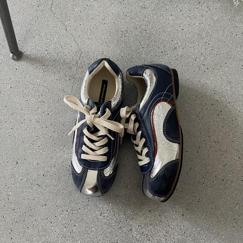 

Fashion New Tennis Lace-Up Hike Shoes Sneakers Cross-tied Comfort Casual Flats Shoes Woman High Quality Sport Shoes Female Sneakers 35 синий