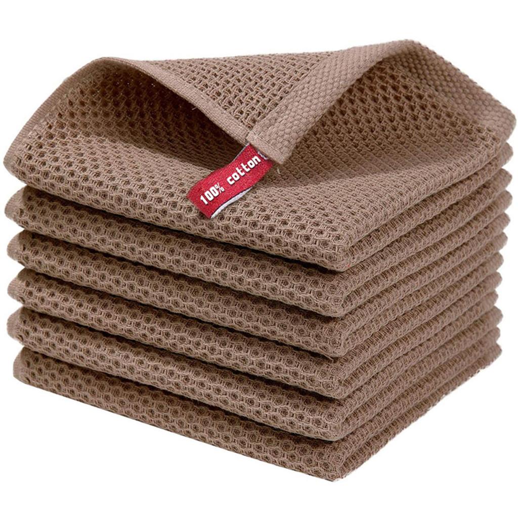 Cotton Towel Soft Absorbent Dishcloth Kitchen Dish Rags Honeycomb Breathable Face Wash Towel Household Cleaning Cloth Wash Cloth