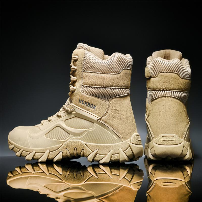 New Men Tactical Boot Military Original Safety Size Plus Work Hunting Hiking Shoes Breathable Outdoor Desert Army Climbing Shoes