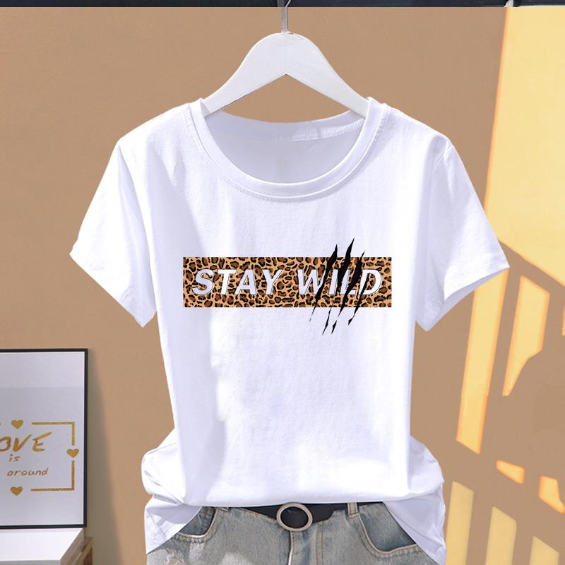 (Asian Size) cute letter style Women's Top T shirt Printed O-neck Short Sleeve T-shirts Fashion Female Casual Clothing Graphic Tee