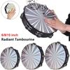 1Pcs 6/8/10 Inch Radiant Tambourine Reflective Drum Head with Double Row Jingles Hand Drum Wooden Handbell