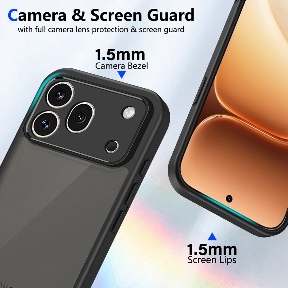KEYSION Matte transluzente schwarze Handyhülle für HONOR 600 Pro 5G Weiches Silikon+PC Anti-Rutsch Stoßfeste Abdeckung für Huawei Honor 600