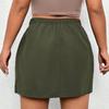 Mini jupe cargo décontractée pour femme, couleur unie, jupe courte Y2K, moulante avec poches à rabat, taille haute, jupe de banlieue mode