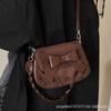 Trendy Niche Design New Messenger Bag Matte PU Underarm Bag Pleated Bow Cute Shoulder Bag Messenger Bag