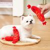 1Pcs New Grinding Teeth Dog Sound Toy Squeaky Bite-resistant Hot Dog Chewing Toy Interactive Embroidered Puppy Chew Toy