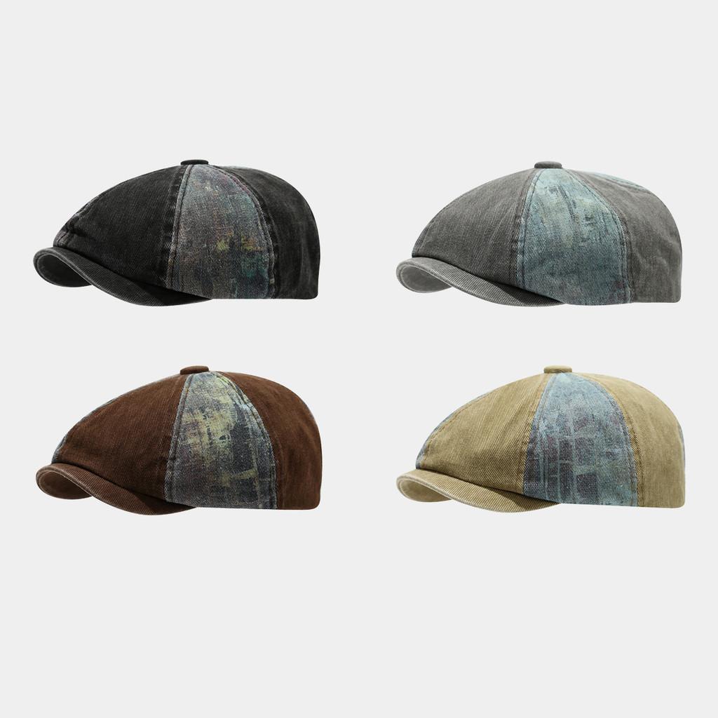 Mens Autumn Winter Eight Sided Cap With Cotton Material For Outdoor Sun Protection