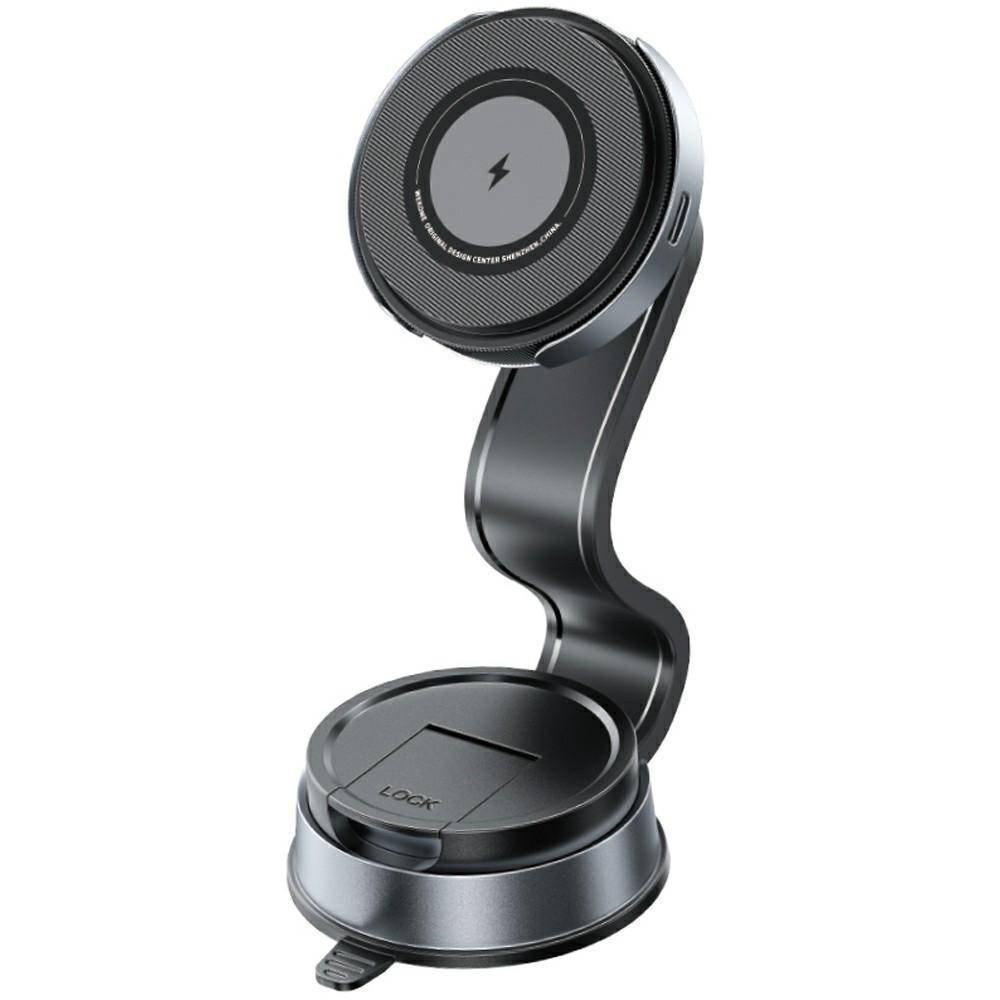 WEKOME WP-U209 Автомобильное зарядное устройство на присоске 15 Вт Вращающийся магнитный беспроводной держатель для телефона A