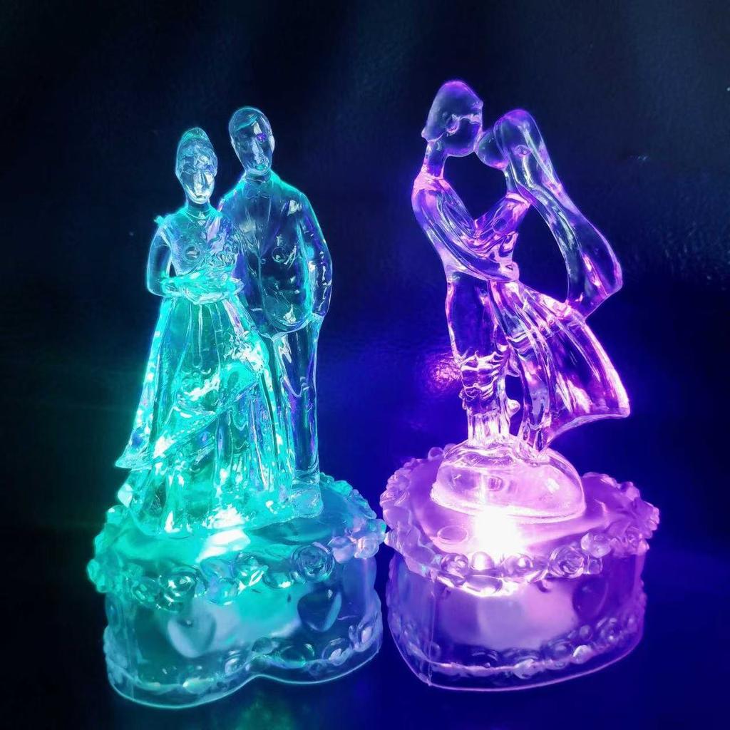 Nattbordslampe Fargerike vinger dekorasjon Angel Style Desktop Nattlampe