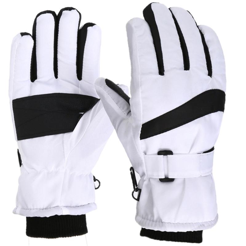 Winter NonSlip Ski Gloves Windproof Warm Gloves Cold Weather Breathable Snowboard Gloves for Men and Women Durable белый
