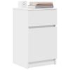 Nightstand White 39x35x65 Cm Engineered Wood