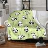 1pc Panda Pattern Blanket, Lightweight Flannel Blanket for Sofa, Bed, Travel, Camping, Living Room, Office,019