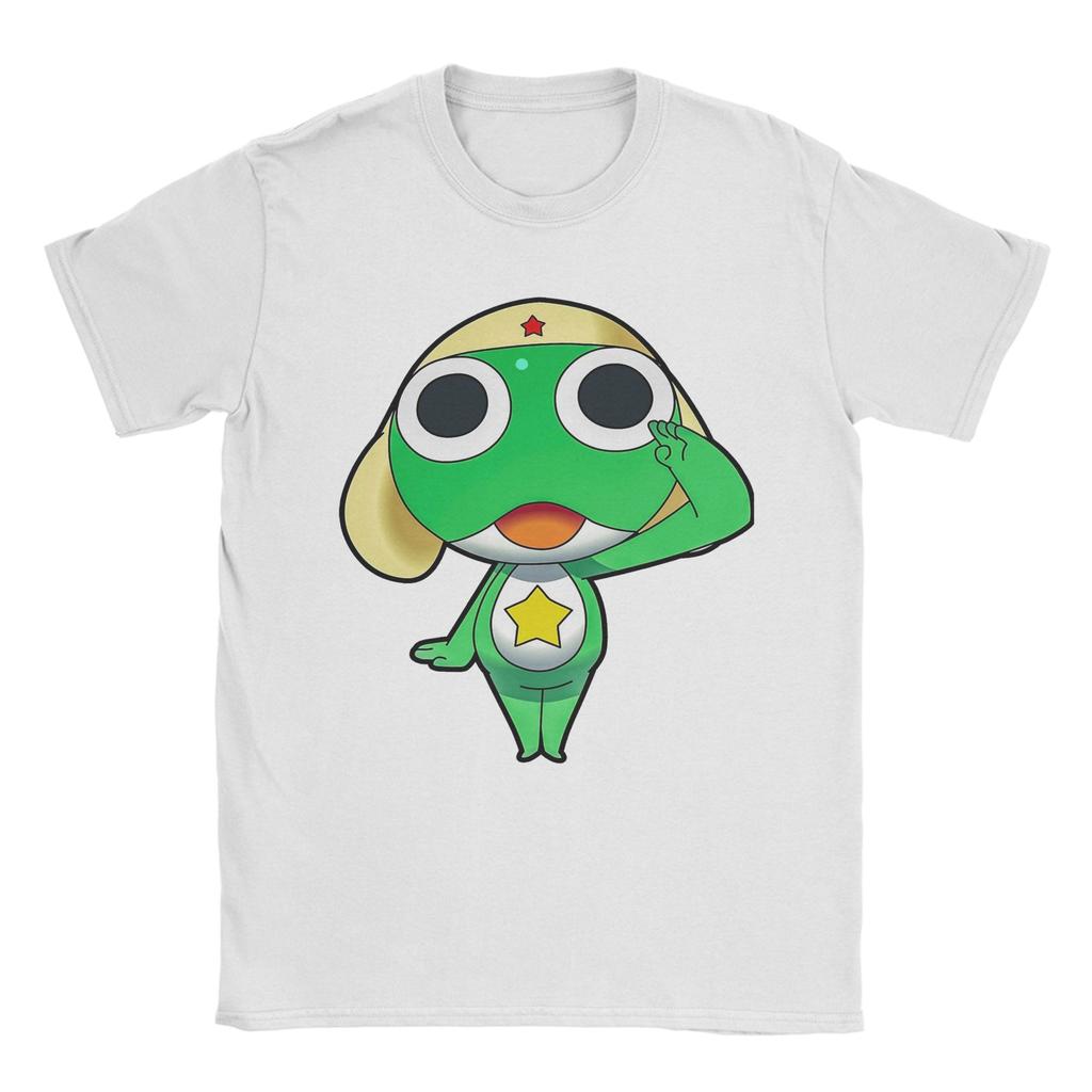 Cute Cartoon Sgt Frog Keroro TShirt for Men Women  Humorous Cotton Tee Shirt Round Neck Short Sleeve T Shirt New Arrival Tops