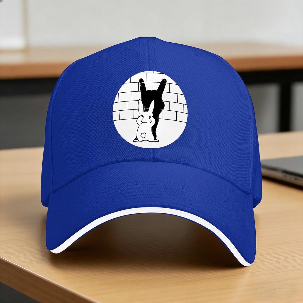 Funny Rabbit Baseball Cap Y2k Funny Trucker Hat Spring Unisex Unisex Outdoor Gym Snapback Cap
