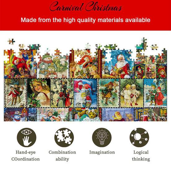 Calendrier de l'Avent Puzzle 2024, 24 jours de compte à rebours de Noël, puzzle