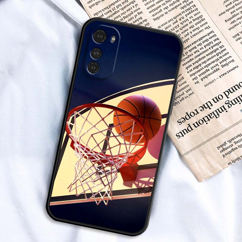 Sports basketball cool Phone Case For Motorola G85 Edge 50 G24 G35 G14 G04 40 G72 G34 G G54 G13 G32 5G Black