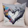 Pillowcase Sofa  Graffiti Gamepad Abstract Street Art Animal Hand Cushion Cover Decoration