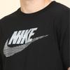 Nike T Shirts Men's Black Crew Neck Moderate Straight Fit (Unisex) T-Shirts CW0376 010