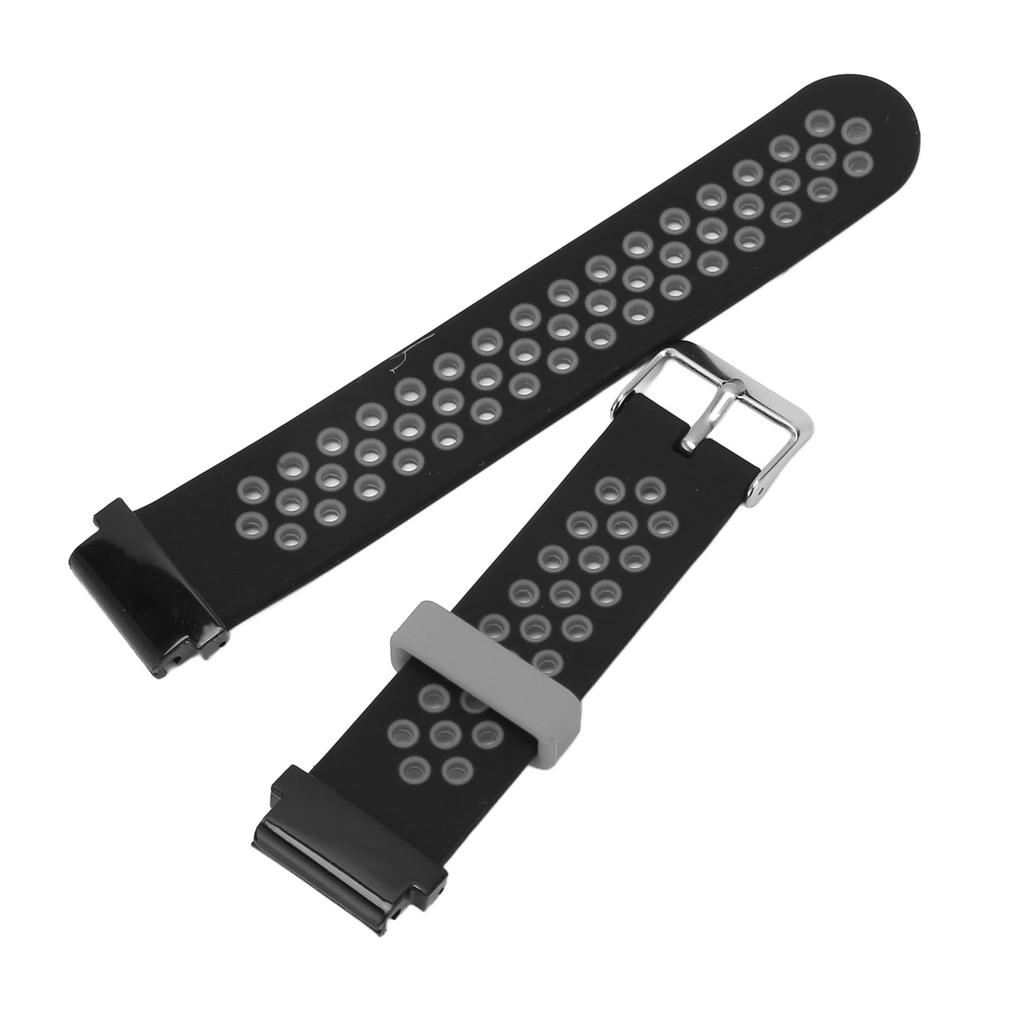 20mm Silicone Watchband Breathable Water Resistant Comfortable Wrist Strap for Garmin Fenix 7S 6S 5S Black Gray