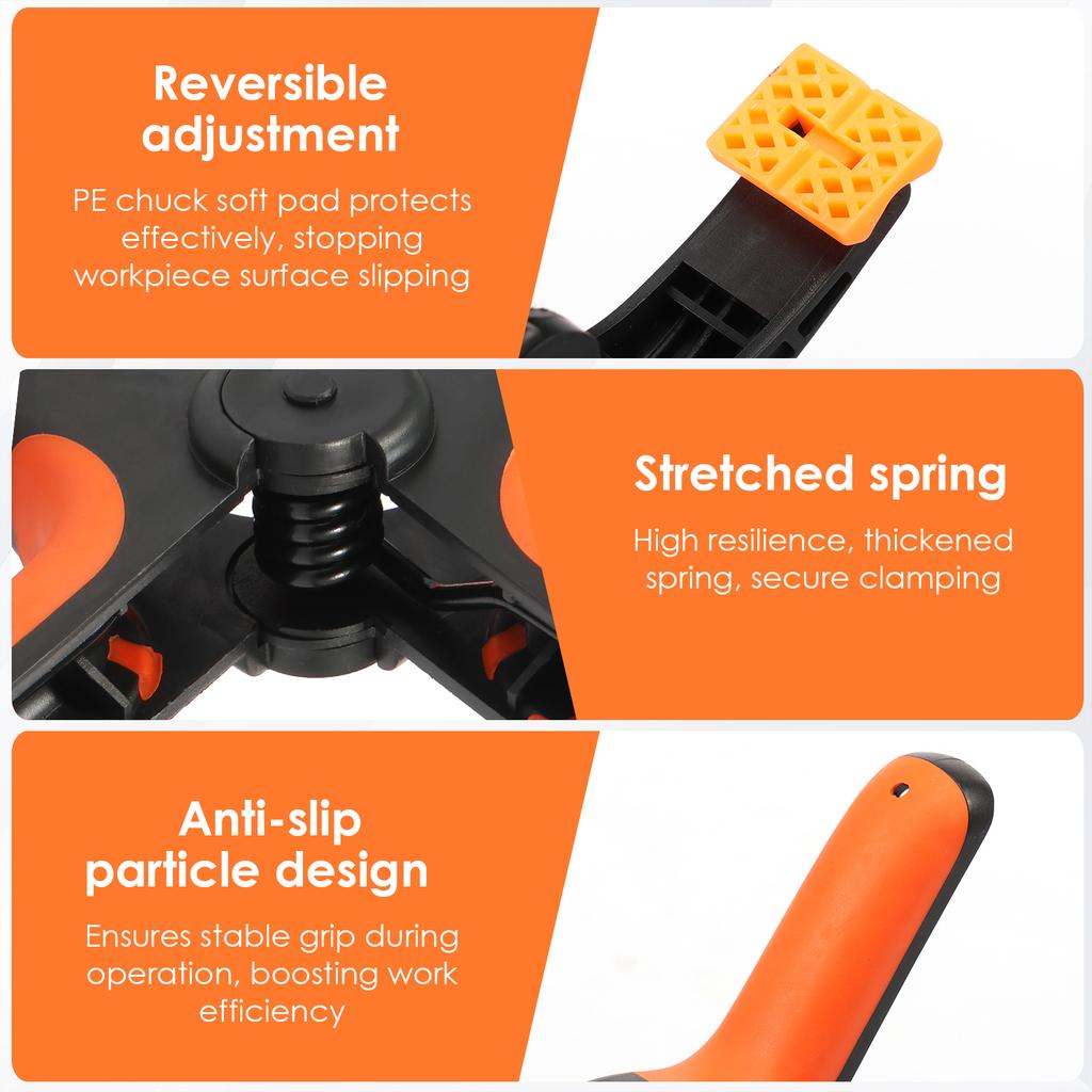 10Pcs 6 Inch Heavy Duty Spring Clamps TPR Nylon High Clamping Force Woodworking Clamps Backdrop Clips for Boat Chairs Fishing