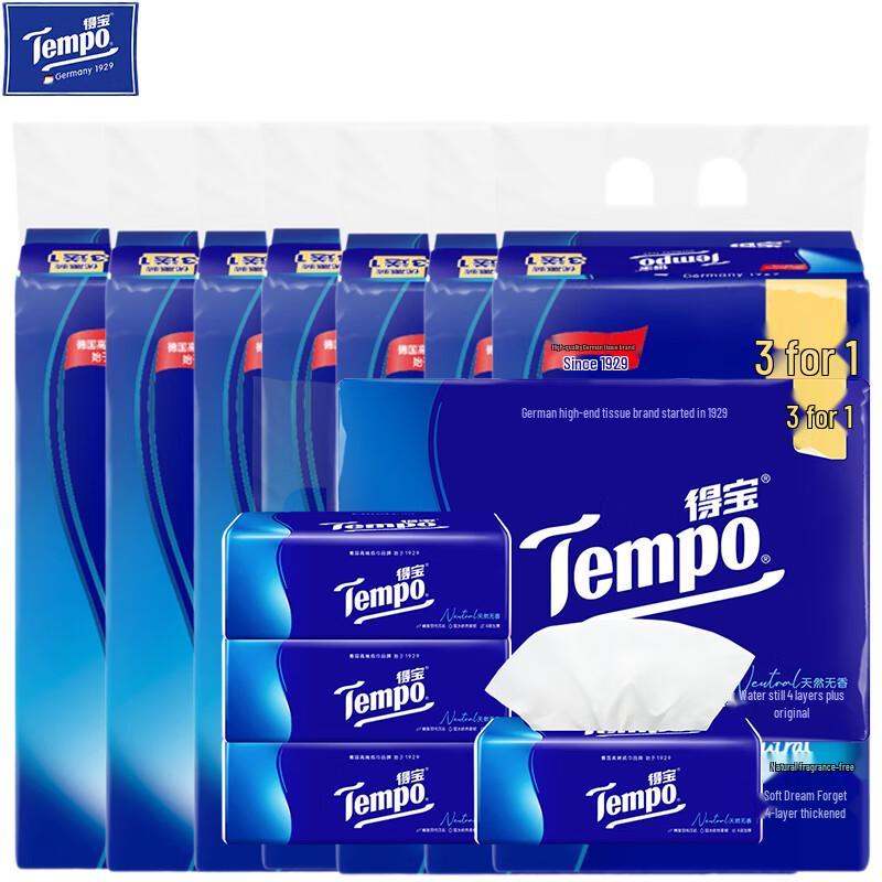Tempo 4-Ply Unscented Soft Facial Tissues