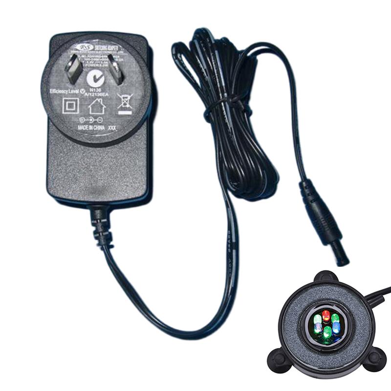 Lumină cu bule de aer pentru acvariu cu LED, rezervor de pește, disc de piatră cu bule de aer pentru acvariu pentru acvariu, producerea de oxigen, schimbarea culorii luminii