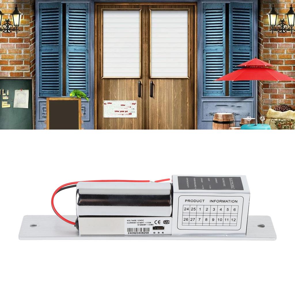 Electric Bolt Lock 12V Stainless Steel Aluminum Alloy Magnetic Electric Door Strike Lock for Access Control