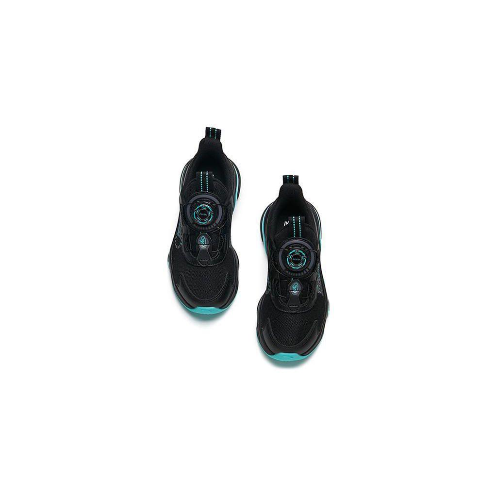 Anta Bounce Non-Slip Shock Absorbing Durable Low-Top Running Shoes Kids Sneakers Black Blue A312139988A-1