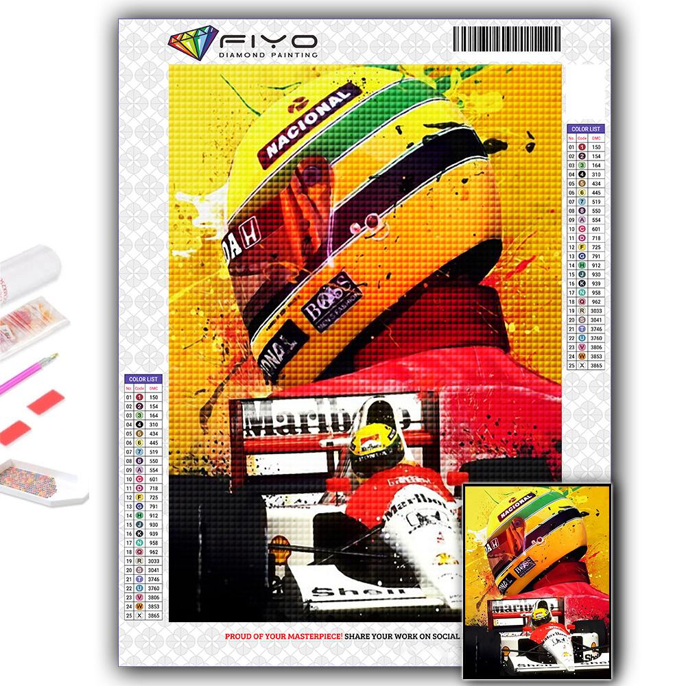 

Алмазная вышивка F1 Гонщик 5D DIY Бриллиантовая роспись крестиком Стразы