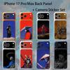 Warrior Pro iPhone 17 Pro /Pro Max Zadní kryt baterie s nálepkou na fotoaparát, zadní ochranná fólie