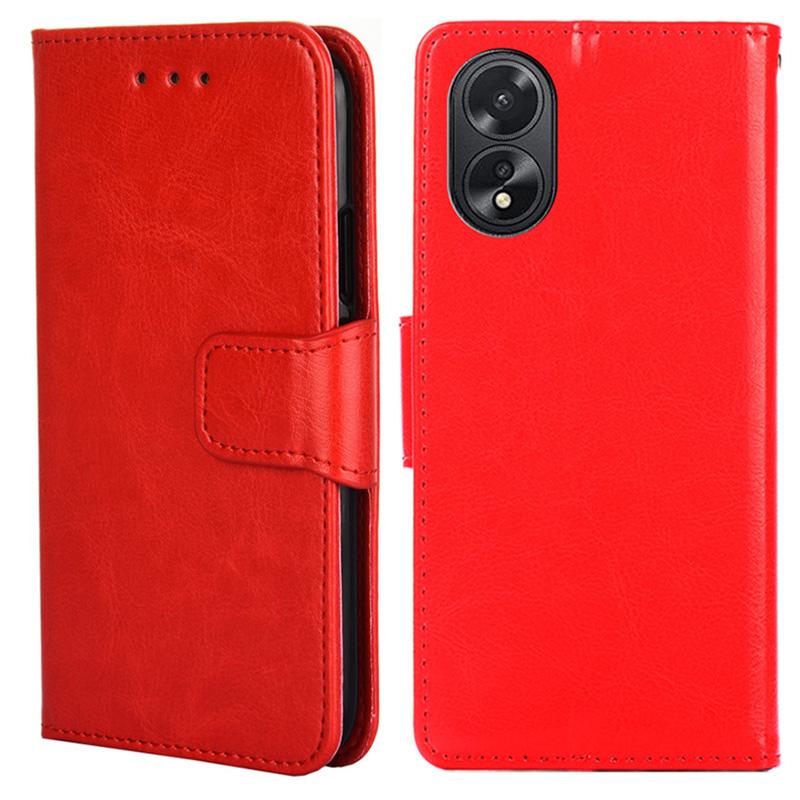 For OPPO A38 4G/A18 4G Case Anti-scratch TPU+PU Leather Wallet Stand Cell Phone Cover