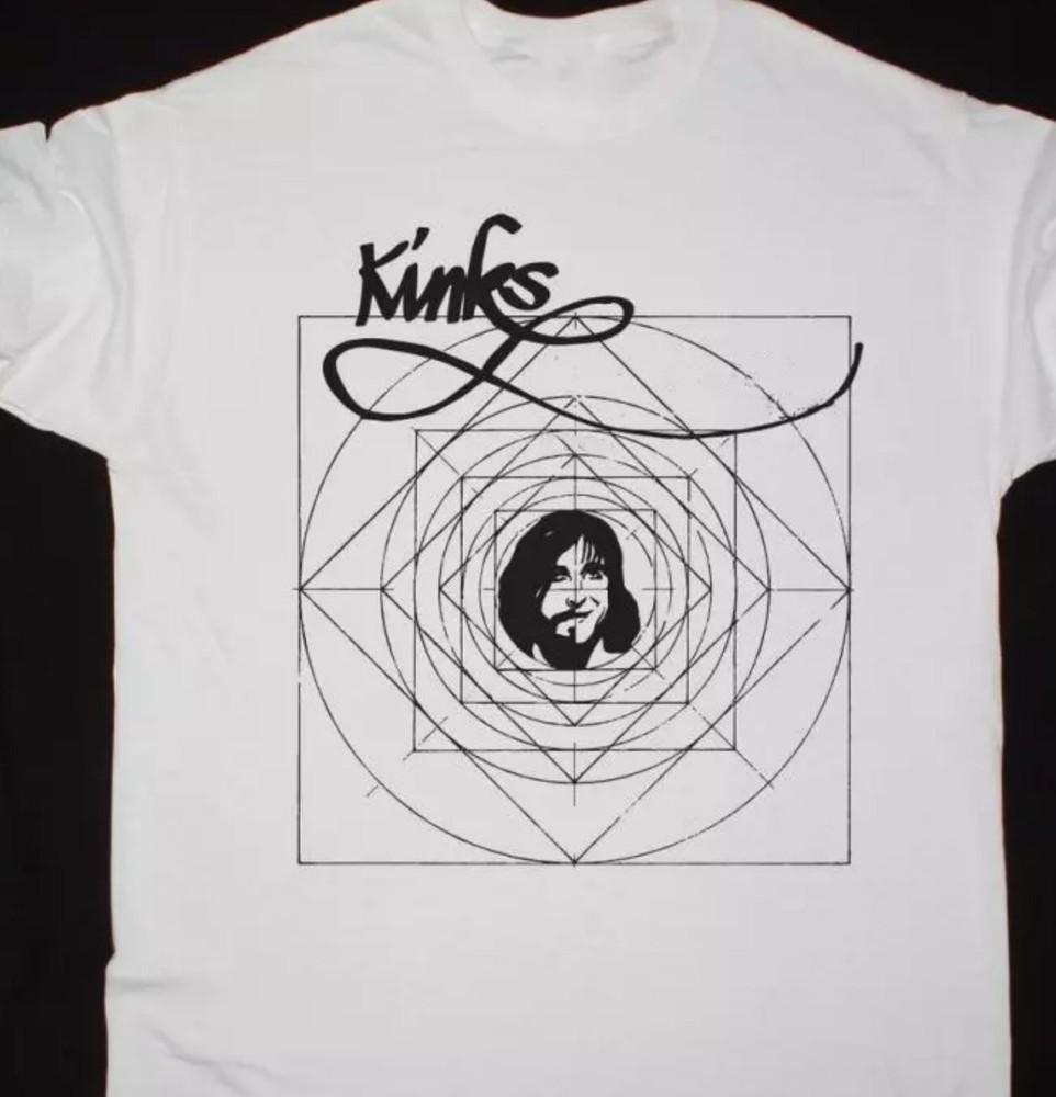 The Kinks Short Sleeve Band Cotton Basic White All Size T-Shirt
