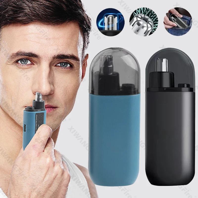 USB Rechargeable Electric Nose Ear Trimmer - 150mAh Li-Polymer Battery,Fast Charge,Compact & Portable Clipper for Men's Grooming