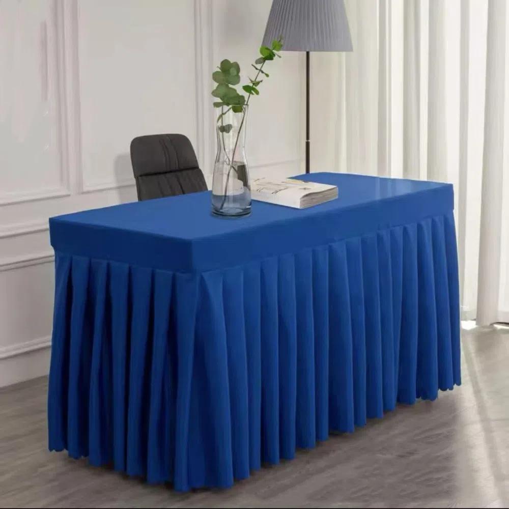 120*60*75cm Table Decorate Tablecloth One-piece Polyester Conference Table Cloth Rectangular Large Table Skirting
