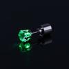 Cool Men Earrings LED Luminous DJ Dance Party Rhinestones Glow Earrings Light Up Earrings Female Ear Studs Diamond Earrings