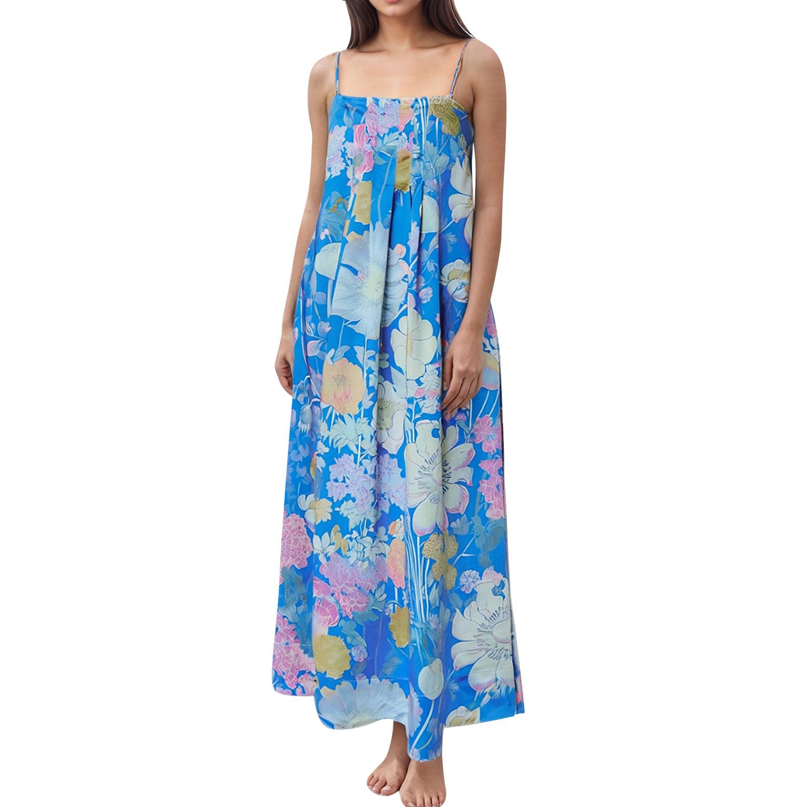 

Женское повседневное модное винтажное платье с цветочным принтом и подтяжками, элегантное праздничное платье M