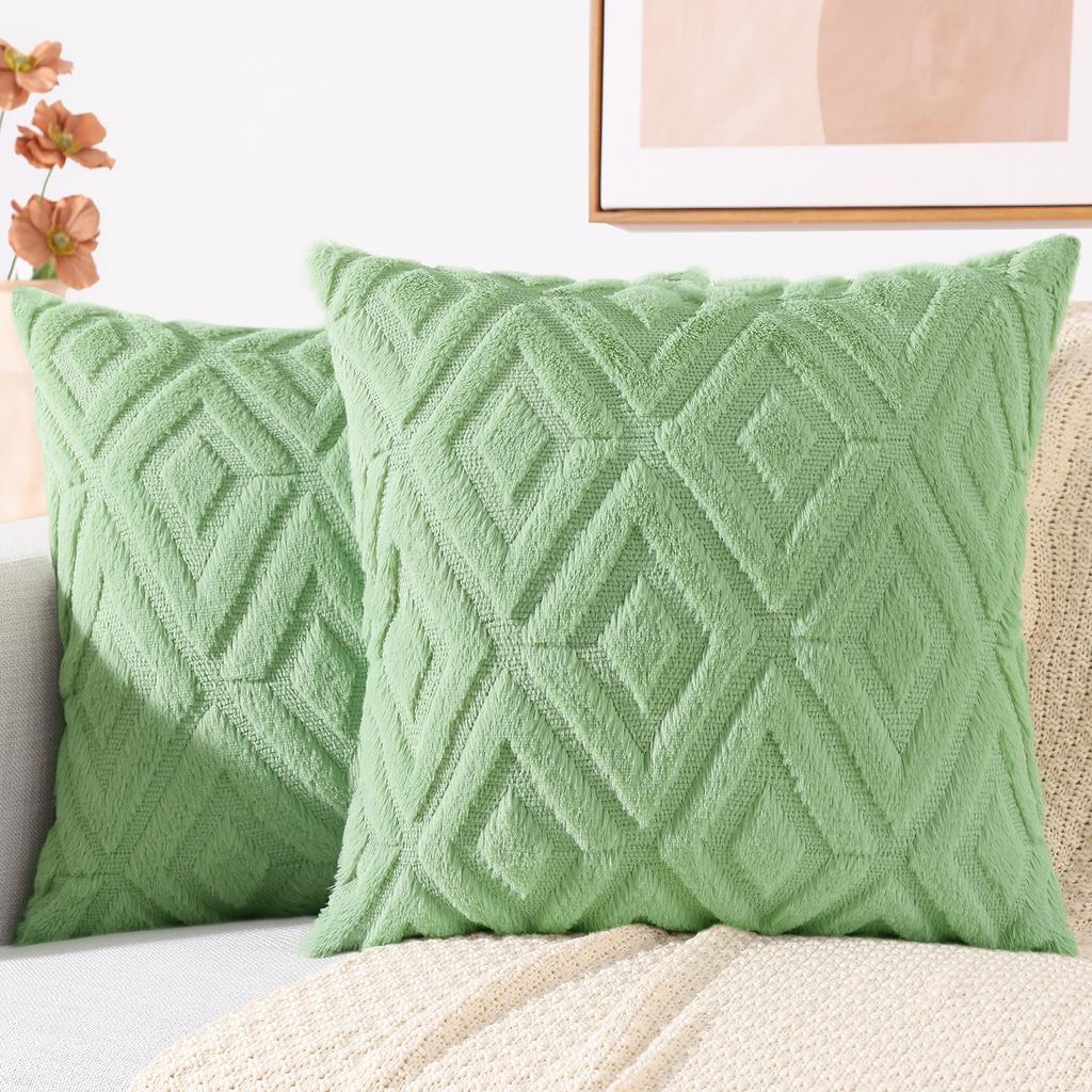 Throw Covers New Hapihappy Pillow 45x45 Set Of 2 Decorative Soft Plush Pillow Case 30x50 Pillow Covers For Bed Sofa Living Room