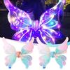 Creative LED Electric Butterfly Wings with Light Music Moving Wings Electric Elf Wings Costume Shimmering Flexibily Luminous Toy