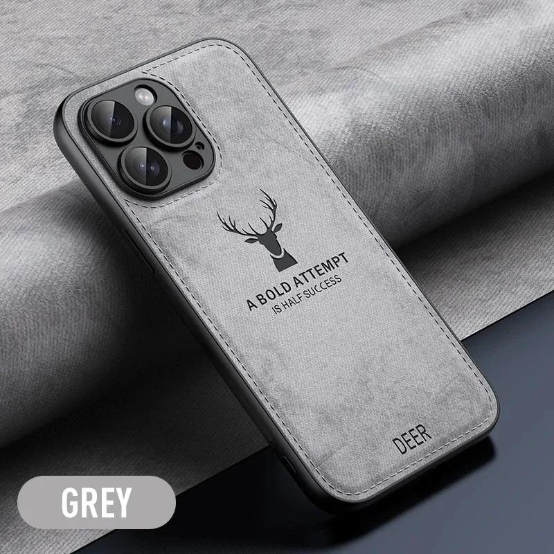 Luxury Deer Cortex Phone Case For For Iphone 11 12 13 14 15 16 Pro Max X XS XR Max Plus Bumper Cases Cover