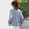 FAPAI Pure Cotton Retro Houndstooth Long Sleeve Shirt