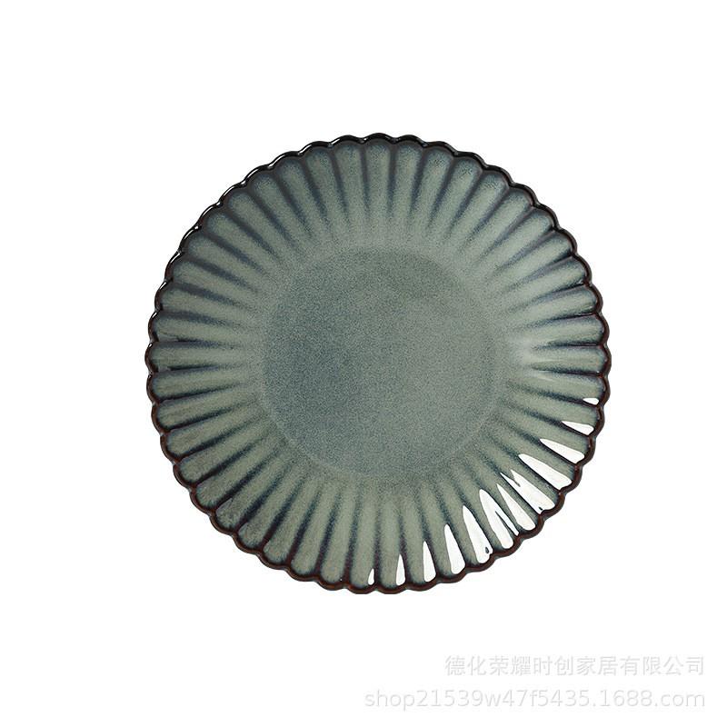 Japanese Retro Ceramic Dinnerware Set Handmade Glazed Stoneware Bowls Plates Home Dining Tableware