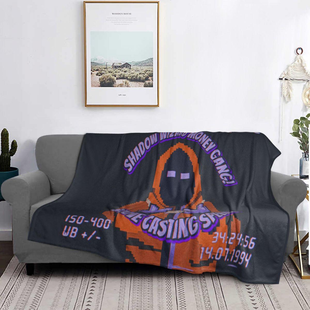 Shadow Wizard Money Gang We Love Casting Spells Blankets Soft Flannel Throw Blanket Bedspread for Living Room Picnic Travel Home 75X95CM