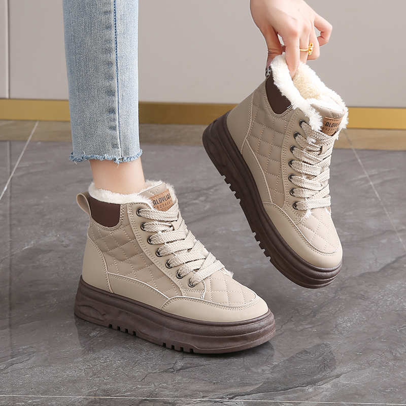 Flat-heeled High-top Size 50 Women Shoes Shoes Ankle Boots Female Angle Boots Sneakers Sport Stylish Top Grade Unusual