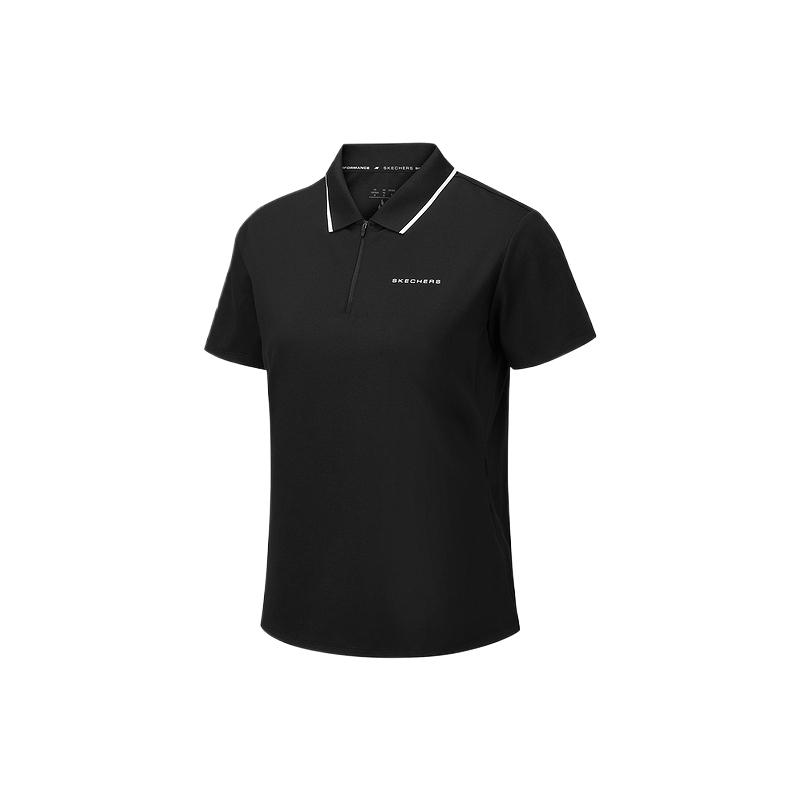 Skechers Basic Sports Series Knitted Cool Short Sleeve Polo Shirt Women tops P326W064-0018 S